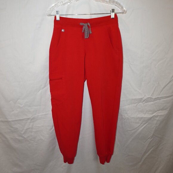 FIGS Red Zamora Jogger Limited Edition Drawstring Scrub Pants Womens XS/P - Picture 4 of 14